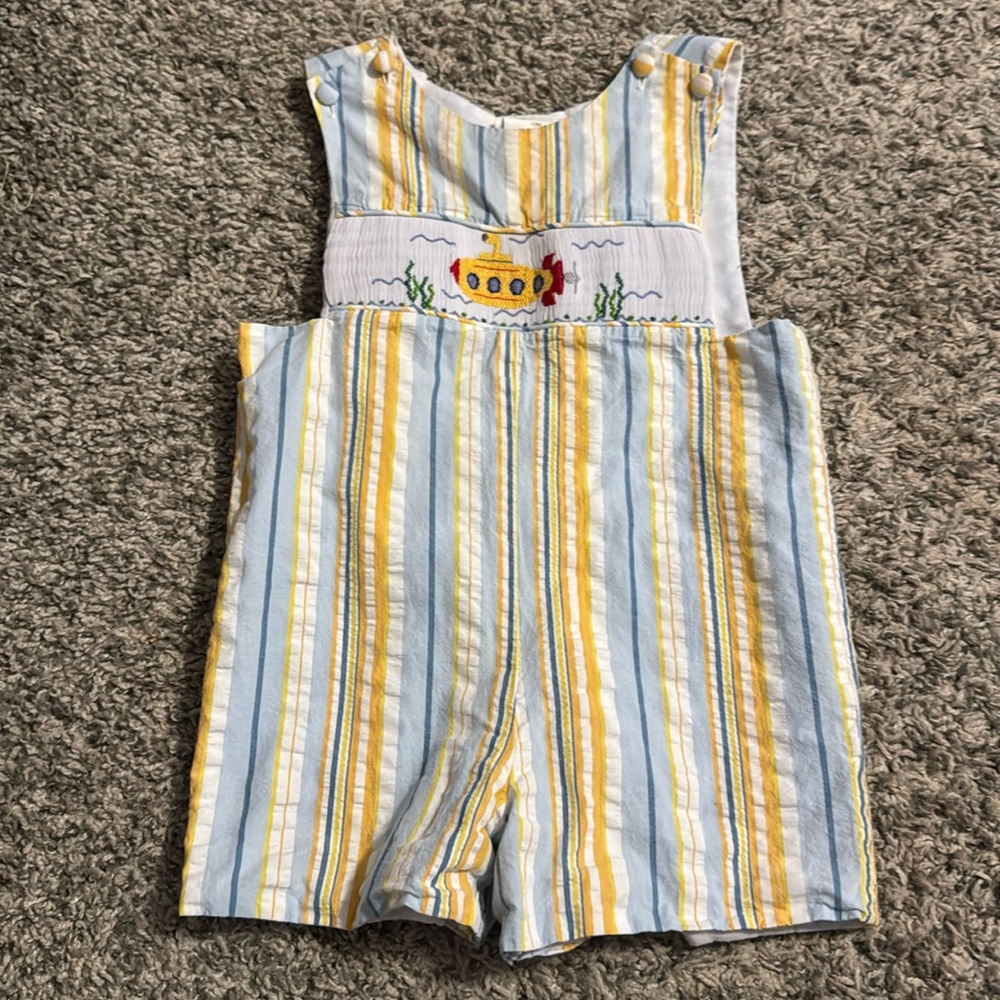Zucchini striped toddler bou romper